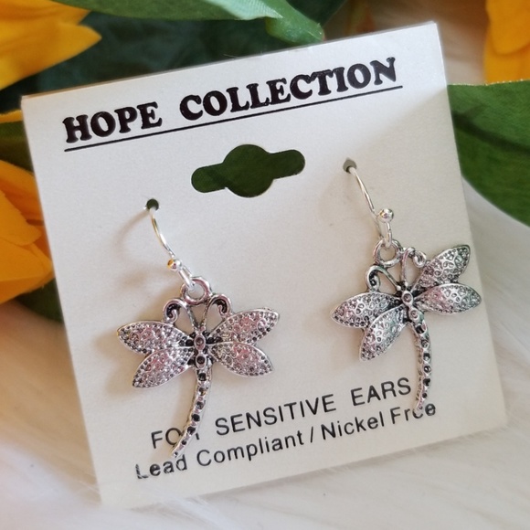 Hope Collection Silver Butterfly Earring - Picture 2 of 3